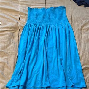 Derek Heart Blue A-Line Midi Swim coverup